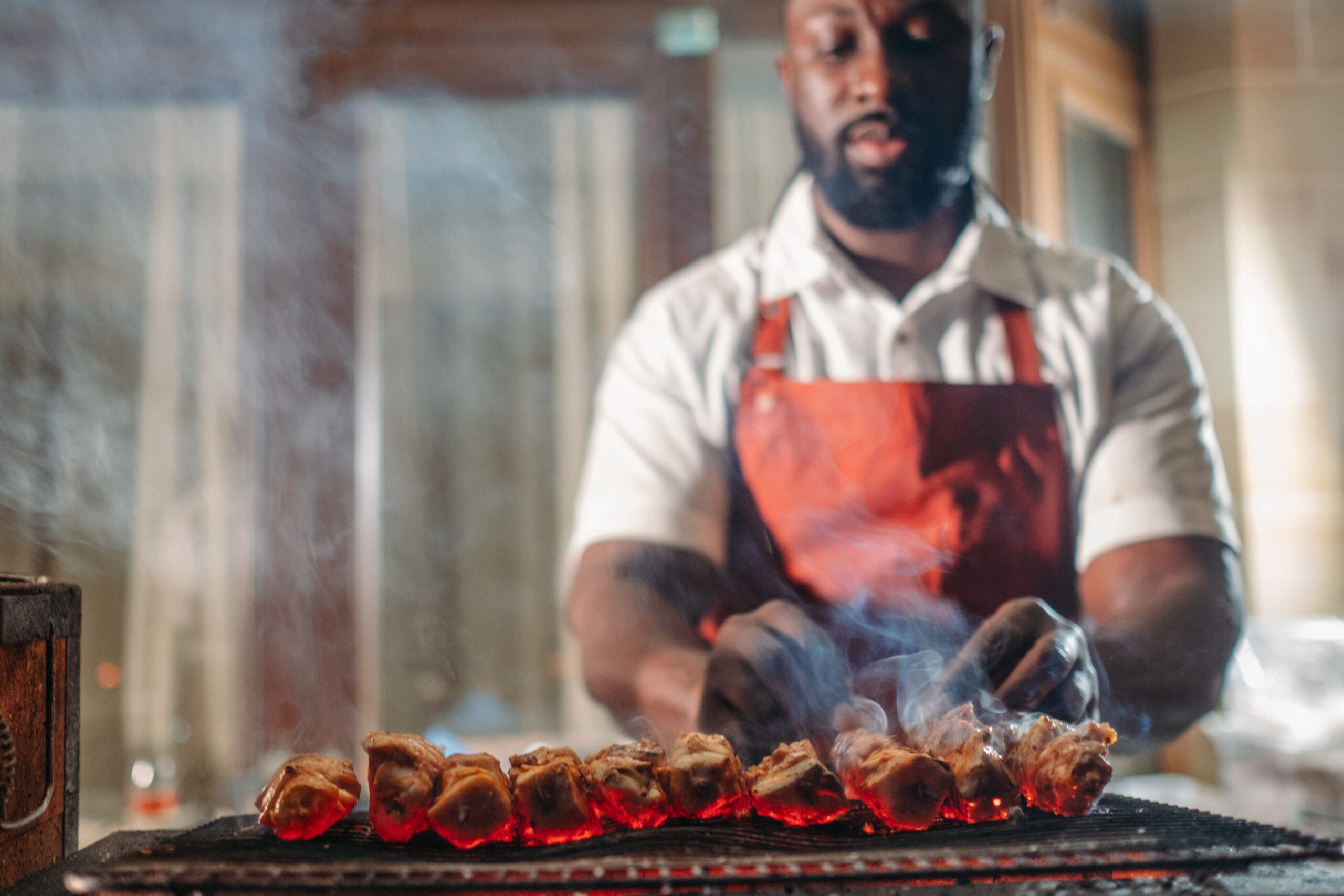 Chef at Taste Great Southern grilling on the barbecue 